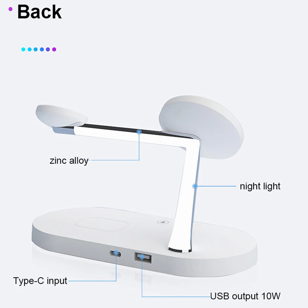 Airpyx 3 in 1 Wireless Charger Stand For iPhone 12 13 14 15 Magsafe Charger Airpods Pro Apple Watch 9 8 7 6 QI Fast Charging Station
